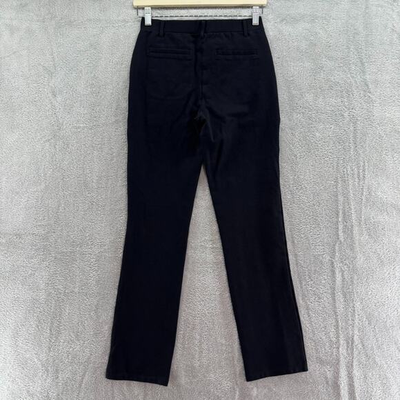 Quince Pants Womens S Black Ponte Stretch Pull On Mid Rise Straight Leg Casual - Picture 5 of 13